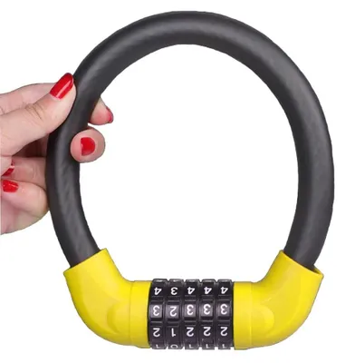 Image de Câble antivol pour vélo - 40 cm - Jaune