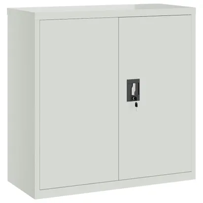 Immagine prodotto di vidaXL Armadio per archiviazione a 2 ante grigio 90 cm in acciaio