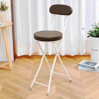 Image de Tabouret pliable avec dossier, idéal pour la maison et le bureau