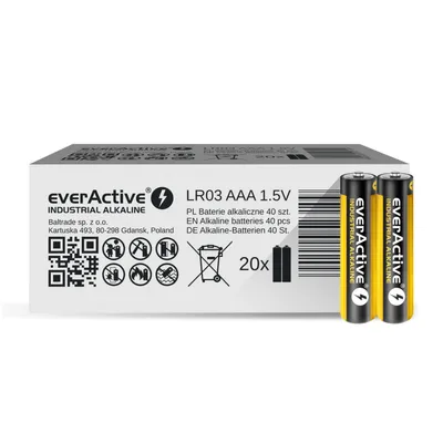 Produktbild von AAA/LR03 Alkaline-Batterien everActive Industrial - 40 Stück