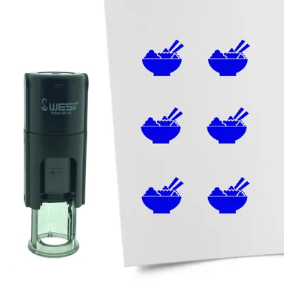 Produktbild von CombiCraft Selbstfärbender Stempel 'Pokebowl' in der Farbe Blau, Ø10mm