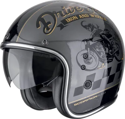 Image de Scorpion Exo Belfast EVO Drive Fast Casque jet argent / noir / or M