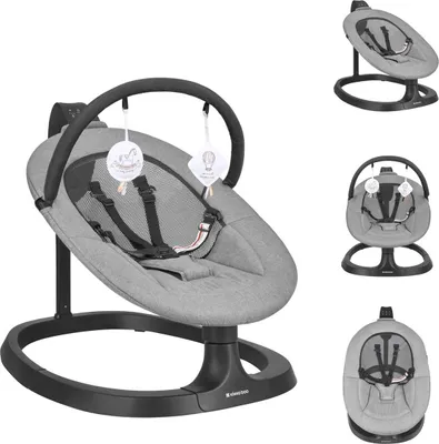 Image de Kikka boo Transat pour bébé Zazu électrique Chaise pour enfant Musique Fonction balancement Minuterie Gris