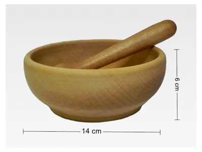 Produktbild von Mörser und Stößel aus Buchenholz, Gewürzmühle