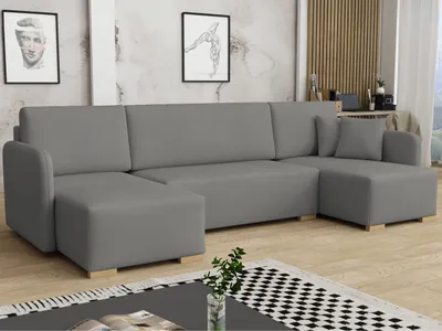 Obrázek produktu pro Sedačka do U na každodenní spaní LUIKA - tmavá šedá