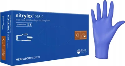 Image de Gants en nitrile 100 pièces Nitrylex Basic Dark Blue 10-XL