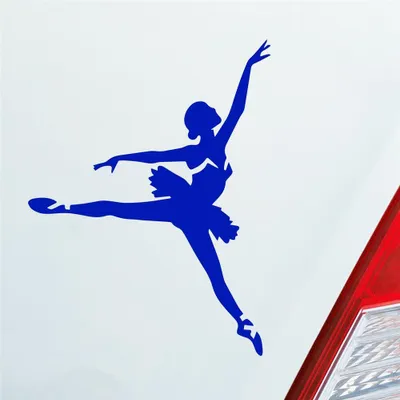 Produktbild von Auto Aufkleber Tänzerin Ballerina Ballett Musik 9x12 cm Dunkelblau Sticker Heckscheibenaufkleber