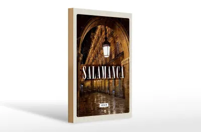 Produktbild von Holzschild Reise 20x30cm Salamanca Spain Architektur Retro