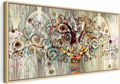 Produktbild von Italienischer Leinwand Leinwandbild - Tree of Life (1 Part) Narrow 120x60 cm Abstrakt l-A-0033-b-a