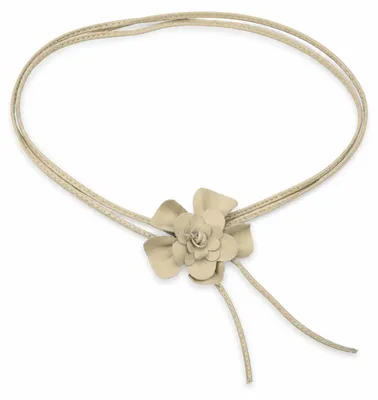 Produktbild von Bindegürtel Blüte Lederband mit echt Leder Blüte von collezione alessandro