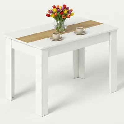 Immagine prodotto di Tavolo da pranzo VCM, tavolo da cucina a base di legno H. 75 x W. 115 x D. 80 cm, tavolo da pranzo compatto per cucina e zona pranzo, tavolo Disalo