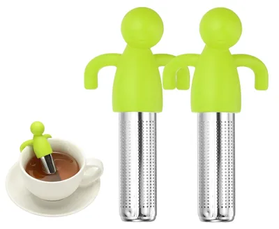 Image de Infuseurs en acier inoxydable avec poignée en silicone - Lot de 2