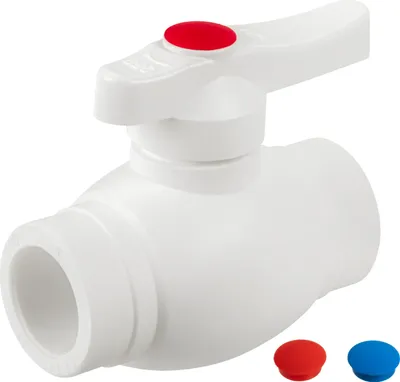Produktbild von Ø 25mm, PPR Aqua Plus Kugelhahn zum Verschweißen in Weiß | Wasserrohr, Heizungsrohr Klimaleitung Fusiotherm