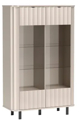 Produktbild von Selsey Novado – Vitrine eintürig, 65 cm, Kaschmirgrau