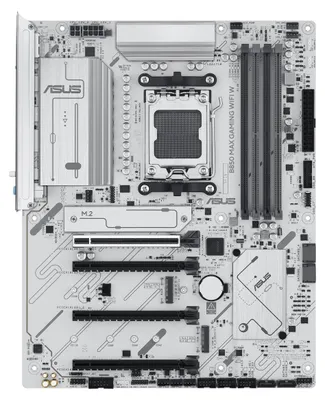 Produktbild von ASUS B850 MAX GAMING WIFI W, AMD, Sockel AM5, AMD Ryzen 7000 Series, AMD Ryzen 8000 Series, AMD Ryzen 9000 Series, Sockel AM5, DDR5-SDRAM, 256 GB