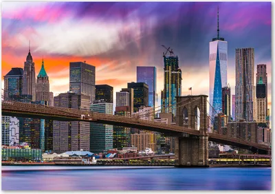 Produktbild von Tulup® Leinwandbild - 100x70 cm - Wandkunst - Drucke auf Leinwand - Leinwanddruck  - Sehenswürdigkeiten & Architektur - Mehrfarbig - Manhattan New York