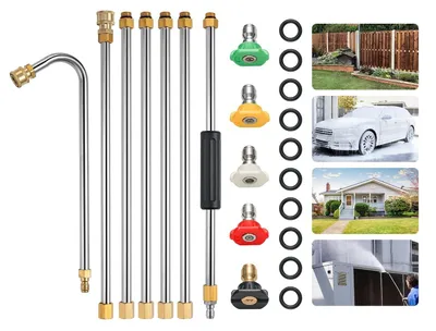 Image de Solidchoice - Prolongateur pour nettoyeur haute pression, longueur de 2,29 mètres, avec buses