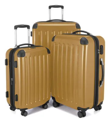 Produktbild von HAUPTSTADTKOFFER - Alex - Koffer-Set 3 Trolley Hartschale, 4 Rollen (S, M & L),Herbstgold