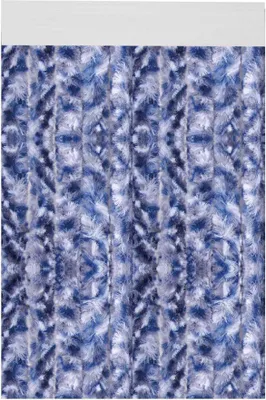 Produktbild von Flauschvorhang 120x220cm ( Meliert Blau/Weiß/Silber ), perfekter Insekten- und Sichtschutz für Ihren Wohnwagen / Caravan, viele Farben erhältlich