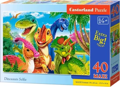 Image de Puzzle 40 pièces Maxi Dinosaures Selfie 040391 Castorland