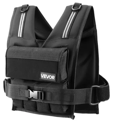Produktbild von Verstellbare Gewichtsweste, Body-Weight-Weste mit Eisenbeschwerungen, Schulterpolster und reflektierendem Streifen, Trainingsset für Männer und Frauen, robuste Trainingsausrüstung für Krafttraining und Laufen
