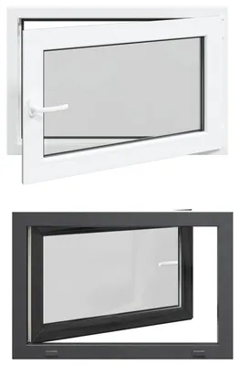 Image de vidaXL Fenêtre de cave RISOR 90 x 60 cm PVC et verre, anthracite