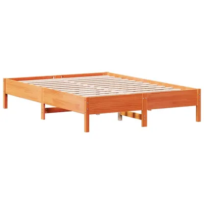 Produktbild von vidaXL Massivholzbett ohne Matratze Wachsbraun 160x200 Kiefernholz