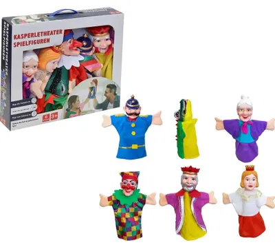 Zdjęcie produktu dla Großhandel GmbH - Towar Figurki teatralne Punch i Judy 6 sztuk