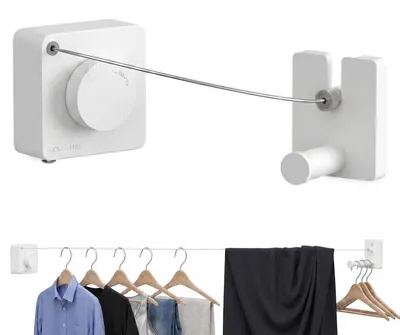 Intrekbare waslijn wit, 4 mm 304 Edelstahlseil, 11,5 cm