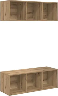 Produktbild von vidaXL TV-Schrankset 2 pcs Artisan-Eiche Holzwerkstoff