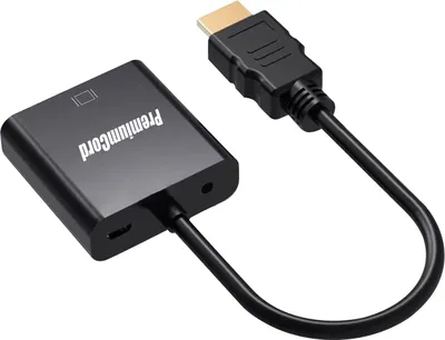 Produktbild von PremiumCord HDMI-zu-VGA-Konverter, 3,5-mm-Audio, Unterstützt Full HD 1080p, Schwarz