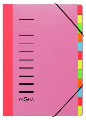 Productafbeelding van Bureauorganizer Pagna Lucy Colours, 12-delig, van PP-kunststof, met elastiek aan de hoeken, kantoorbenodigdheden