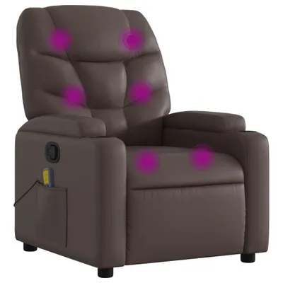 Produktbild von vidaXL Massagesessel Braun Kunstleder
