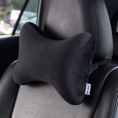 Imagen del producto de Almohada para el cuello de espuma viscoelástica, suave, lavable, ideal para viajes, coche y avión