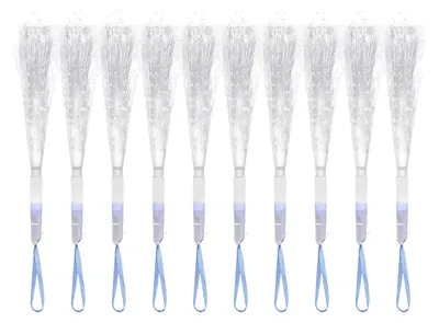 Immagine prodotto di 120pcs bastoni lampeggianti bianco 3 modalità di luce LED a batteria bastoni in fibra di vetro blashless per matrimoni festa