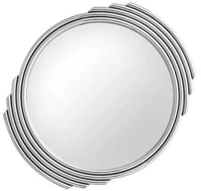 Produktbild von Casa Padrino Designer Edelstahl Spiegel Silber Ø 100 cm - Luxus Wohnzimmer Wandspiegel