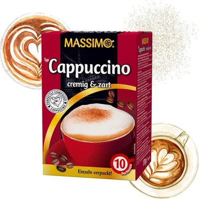 Produktbild von MASSIMO Cappuccino Cremig & Zart 8 x 170g Kaffee-Heißgetränk Instankaffee