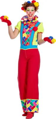 Produktbild von Knallbunter Clown Kostüm für Damen Größe: 44