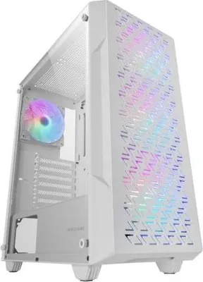 Produktbild von Mars Gaming MCGEOW, Midi Tower, PC, Weiß, ATX, micro ATX, Mini-ITX, Netz, SGCC, Gehärtetes Glas, Gaming