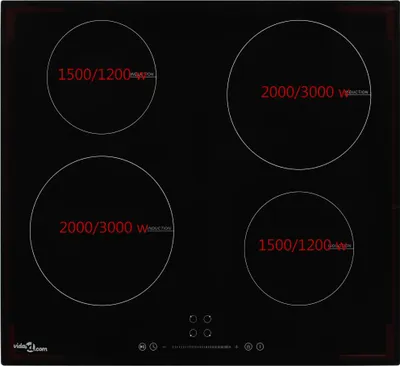 Produktbild von vidaXL Induktionskochfeld mit 4 Platten Touch Control Glas 7000 W
