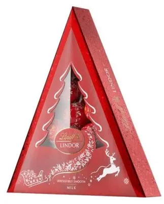 Produktbild von LINDOR Pralinen, Milchschokolade – Weihnachtsbaum, 125g