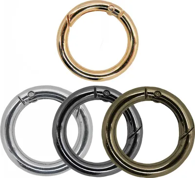 5 x Ring Karabiner Ø26mm Metall Ringkarabiner, Größen Farbwahl, Schlüssel Tasche