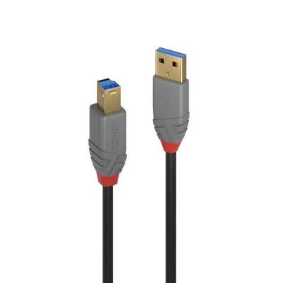 Produktbild von LINDY USB 3.0 Kabel Typ A/B Anthra Line M/M 0.5m