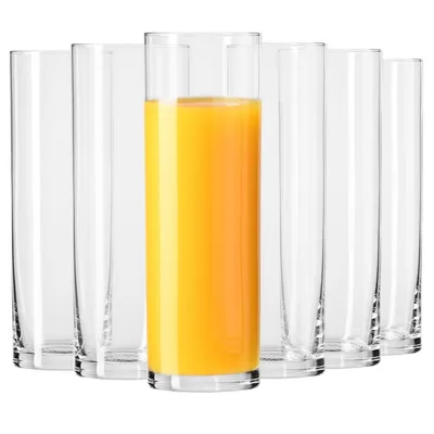 Produktbild von KROSNO Gläser Set 230ml – 6er Set Longdrinkgläser Balance – Schlanke Saftgläser & Wassergläser – Hochwertiges Glas – Spülmaschinenfest – Ideal für Säf