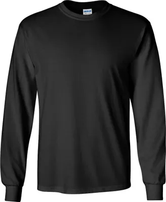 Produktbild von Gildan Ultra Herren T-Shirt mit Rundhalsausschnitt, langärmlig BC477 (XL) (Schwarz)