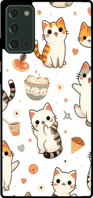 Produktbild von Smartphonica Handytasche Passend für Samsung Galaxy Note 20 mit Katzendruck - TPU Rückendeckung Fall Katze Design