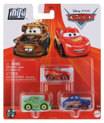 Obrázek produktu pro Disney Pixar Cars HTR10, Sada vozidel, 3 rok/roky, Kov, Vícebarevný