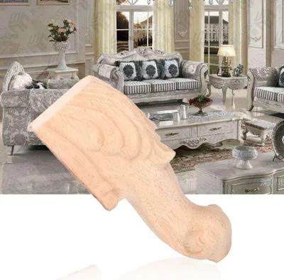 Zdjęcie produktu dla 4szt Nogi szafki Rzeźbione nogi stołu Nogi mebli Nogi sofy Nogi w stylu europejskim (15x6cm)