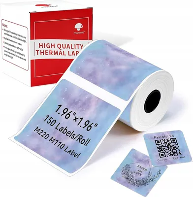 Image de Étiquettes thermocollantes pour Phomemo M110 M120 M200 M220 M221 50x50