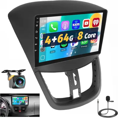 Imagen del producto de Sistema de navegación multimedia para automóvil con pantalla HD de 9 pulgadas y cámara de visión trasera
